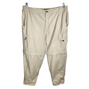 Simms Cor3 Superlight Zip Off Convertible Cargo Fishing Pants Mens Size XL Beige